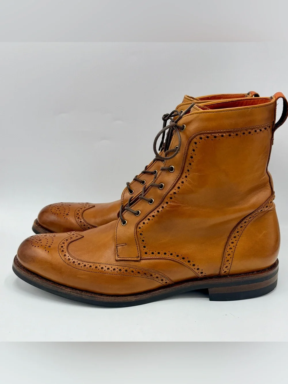 Allen Edmonds Dalton Dress Boots, Brown Walnut Leather 9.5/10 Condition size 12